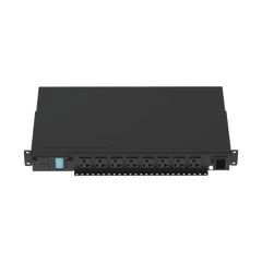 PDU Monitoreable (MI) para Distribución de Energía, Enchufe de Entrada NEMA 5-15P, Con 8 Salidas 5-20R, Horizontal 19in, 120 Vca, 15 Amp, 1UR