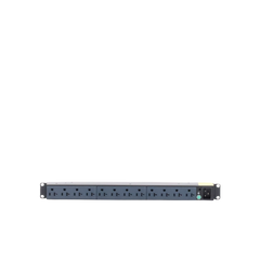 PDU Básico para Distribución de Energía, Enchufe de Entrada NEMA 5-20P, Con 12 Contactos NEMA 5-20R, Instalación Horizontal de 19in, 1UR, 20 Amp, 120 Vca