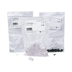 Plug RJ45 Cat6, Para Cable UTP Calibre 23 a 26 AWG, Chapado en Oro de 50 micras, Bolsa con 50 piezas