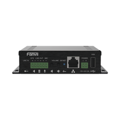 Gateway para Voceo IP/SIP, Entrada de audio (3.5mm), salida de amplificador integrado de hasta 30W, puerto USB (reproducción de MP3),