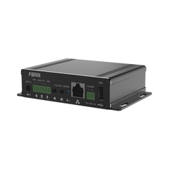 Gateway para Voceo IP/SIP, Entrada de audio (3.5mm), salida de amplificador integrado de hasta 30W, puerto USB (reproducción de MP3),