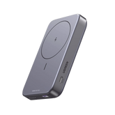 Power Bank MagSafe de 10000mAh NEXODE | 20W | 1 USB-C | 1 USB-A | Carga Rápida bidireccional | Soporta modo Standby | Soporte Plegable | Ultra Delgado | Ultra ligero | Compatible con iPhone 15/14/13/12 | Color Gris.