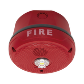 Sirena con Lámpara LED Estroboscópica / Montaje en Techo / Nivel de Candelas Seleccionable / Color Rojo / Nuevo Diseño Moderno y Elegante / Menor Consumo de Corriente / Uso exterior