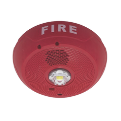Sirena con Lámpara LED Estroboscópica / Montaje en Techo / Nivel de Candelas Seleccionable / Color Rojo / Nuevo Diseño Moderno y Elegante / Menor Consumo de Corriente