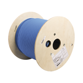Bobina de Cable Blindado F/UTP de 4 Pares, Cat6A, Soporte de Aplicaciones 10GBase-T, LSZH (Libre de Gases Tóxicos), Color Azul, 305 Metros (1000 Pies)