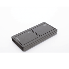 Control Pico inalámbrico de 2 botones para encender y apagar iluminación en sistemas Lutron como Caseta Wireless y RadioRA 2, color Midnight satinado