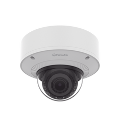 Cámara Domo 2MP Solid EDGE / Wisenet WAVE embebido / Antivandalica / Lente Motorizado de 4.38 A 9.33mm / P-Iris / WDR 120dB / 2TB SSD / IP66, IP67, IK10+, NEMA4X, IP6K9K