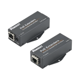 Kit de Extensor PoE/PoE+, Hasta 610 Metros (2000 ft) con Cable Cat5e o Cat6, 10/100Mbps, Incluye Transmisor, Receptor y Fuente de Alimentación