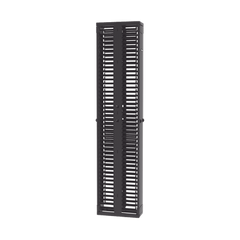 Organizador Vertical PatchRunner™, Doble (Frontal y Posterior), Para Rack Abierto de 45 Unidades, 8in de Ancho, Color Negro