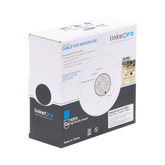 Bobina de cable de 100m, Cat5e, 24 AWG, color Gris, UL, para aplicaciones en videovigilancia, redes de datos. Uso Interior
