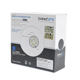 Cable Cat5e de alto rendimiento, con certificaciones ETL, UL, color gris, de 100 m ( 328 ft ) para aplicaciones en CCTV, redes de datos. Uso interior.