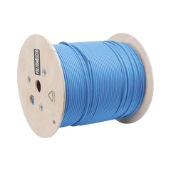 Bobina de Cable Blindado S/FTP de 4 pares, Cat7, Inmune a Ruido e Interferencias, LSZH (Bajo humo, Cero Halógenos), Color Azul, Bobina de 500 m