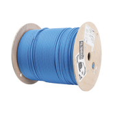 Bobina de Cable Blindado S/FTP de 4 Pares, Cat7, Inmune a Ruido e Interferencias, LSZH (Bajo Humo, Cero Halógenos), Color Azul, Bobina de 500 Metros (1640 Pies)