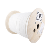 Bobina de Cable Blindado S/FTP de 4 Pares, Cat7, Inmune a Ruido e Interferencias, LSZH (Bajo Humo, Cero Halógenos), Color Blanco, Bobina de 500 Metros (1640 Pies)