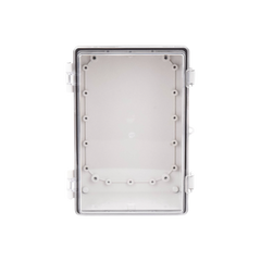 Gabinete Plástico ABS, Puerta Transparente, Uso en Intemperie IP66 (190 x 290 x 140 mm) cierre por Broche Inoxidable y Permite Cerrado con Candado y Llave (Perno 5mm) No Incluido