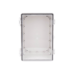 Gabinete Plástico ABS, Puerta Transparente, Uso en Intemperie IP66 (190 x 290 x 140 mm) cierre por Broche Inoxidable y Permite Cerrado con Candado y Llave (Perno 5mm) No Incluido