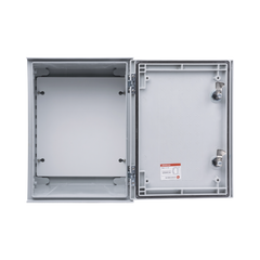 Gabinete de Poliéster IP65 Uso en Intemperie (300 x 400 x 200 mm) con Placa Trasera Interior de Plástico (Incluye Chapa y Llave).