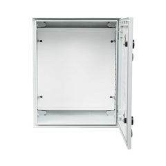 Gabinete de Poliéster IP65 Uso en Intemperie (400 x 500 x 200 mm) con Placa Trasera Interior de Plástico (Incluye Chapa y Llave).