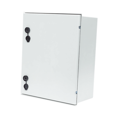 Gabinete de Poliéster IP65 Uso en Intemperie (400 x 500 x 200 mm) con Placa Trasera Interior de Plástico (Incluye Chapa y Llave).