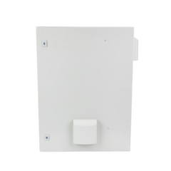 Gabinete Ventilado de Acero IP55 Uso en Exterior (400 x 600 x 250 mm) con Placa Trasera Interior Metálica y Compuerta Inferior Atornillable. Incluye Ventilador, Ventilas, filtros, Chapas y Llave T.