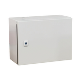 Gabinete de Acero IP66 Uso en Intemperie (500 x 300 x 300 mm) con Placa Trasera Interior Metálica y Compuerta Inferior Atornillable (Incluye Chapa y Llave T). Ideal para Centros de Carga y Tableros de Control