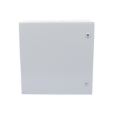 Gabinete de Acero IP66 Uso en Intemperie (600 x 600 x 300 mm) con Placa Trasera Interior Metálica y Compuerta Inferior Atornillable (Incluye Chapa y Llave T).