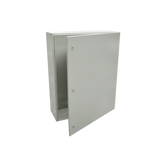 Gabinete de Acero IP66 Uso en Intemperie (800 x 1200 x 400 mm) con Placa Trasera Interior Metálica y Compuerta Inferior Atornillable (Incluye Chapa y Llave).