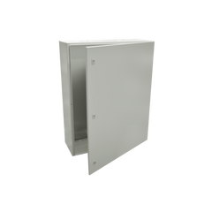 Gabinete de Acero IP66 Uso en Intemperie (800 x 1200 x 400 mm) con Placa Trasera Interior Metálica y Compuerta Inferior Atornillable (Incluye Chapa y Llave).
