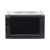 Gabinete PRECISION, Con Puerta de Cristal Templado, de 19in, 6UR, 450mm de Profundidad, Color Negro