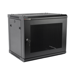 Gabinete PRECISION, Con Puerta Perforada, de 19in, 9UR, 450mm de Profundidad, Color Negro