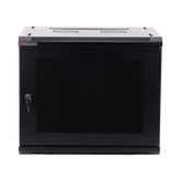 Gabinete PRECISION, Con Puerta Perforada, de 19in, 9UR, 450mm de Profundidad, Color Negro