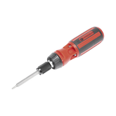 Desarmador 6 en 1 con Mango de Agarre Plástico (Torx de Seguridad #10 y #20, Hexagonal #5, PH0, PH2, Plana #5)