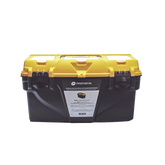 Caja Porta Herramientas 17", 44x26x23 cm Bicolor con Compartimientos para Tornillos.