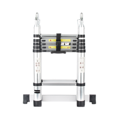 Escalera Telescópica de Aluminio Tipo Tijera de 1.9 + 1.9 Metros de Altura