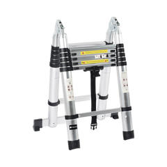 Escalera Telescópica de Aluminio Tipo Tijera de 1.9 + 1.9 Metros de Altura