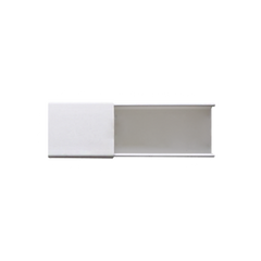 Canaleta blanca sin división, de PVC auto extinguible, 48 x 16 x tramo 2.5m (6101-01260