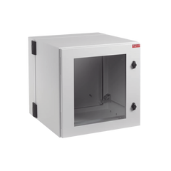 Gabinete Industrial ProTek de 12 UR Puerta con Ventana, Protección NEMA Tipo 12; IP55; IK10, Abatible, Fabricado en Acero, Color Gris Claro