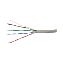 Bobina de Cable UTP 305 Metros (1000 Pies) de Cobre, PanNet, Gris, Categoría 5e (24 AWG), PVC (CM), de 4 Pares