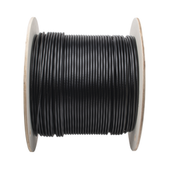 Bobina de Cable UTP de 4 Pares, PanNet, Para Exterior con Gel, Cat6 (23 AWG), Industrial para Climas Extremos, Color Negro, 305 Metros (1000 Pies)