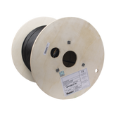 Bobina de Cable UTP de 4 Pares, PanNet, Para Exterior con Gel, Cat6 (23 AWG), Industrial para Climas Extremos, Color Negro, 305 Metros (1000 Pies)