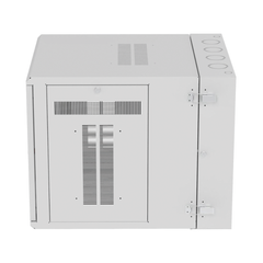 Gabinete PanZone de Montaje en Pared, de 19in, Puerta con Ventana de Seguridad, 12 UR, 762mm de Profundidad, Color Blanco