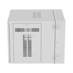 Gabinete PanZone de Montaje en Pared, de 19in, Puerta con Ventana de Seguridad, 12 UR, 762mm de Profundidad, Color Blanco