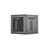 Gabinete PanZone de Montaje en Pared, de 19in, Puerta Ventilada, 12 UR, 635mm de Profundidad, Color Negro
