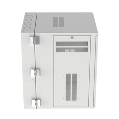 Gabinete PanZone de Montaje en Pared, de 19in, Puerta con Ventana de Seguridad, 18 UR, 762mm de Profundidad, Color Blanco