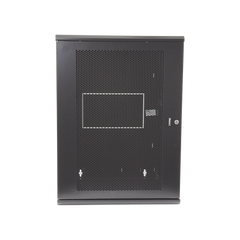Gabinete PanZone de Montaje en Pared, de 19in, Puerta Ventilada, 18 UR, 635mm de Profundidad, Color Negro