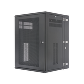 Gabinete PanZone de Montaje en Pared, de 19in, Puerta Ventilada, 18 UR, 635mm de Profundidad, Color Negro