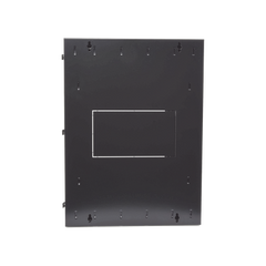Gabinete PanZone de Montaje en Pared, de 19in, Puerta con Ventana de Seguridad, 18 UR, 635mm de Profundidad, Color Negro