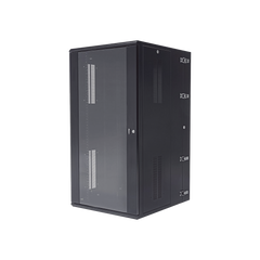 Gabinete PanZone de Montaje en Pared, de 19in, Puerta con Ventana de Seguridad, 26 UR, 762mm de Profundidad, Color Negro