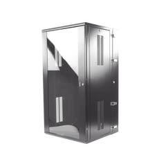 Gabinete PanZone de Montaje en Pared, de 19in, Puerta con Ventana de Seguridad, 26 UR, 635mm de Profundidad, Color Negro