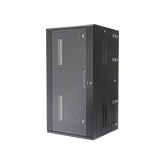 Gabinete PanZone de Montaje en Pared, de 19in, Puerta con Ventana de Seguridad, 26 UR, 635mm de Profundidad, Color Negro
